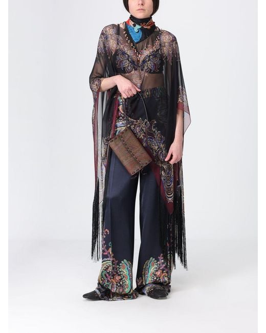 Etro Brown Arnica Coated Cotton Paisley Print Bag