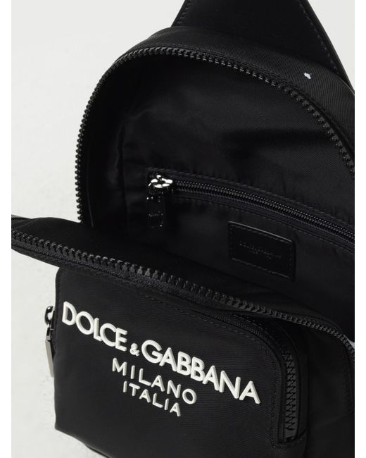 Marsupio in nylon e pelle di Dolce & Gabbana in Black da Uomo