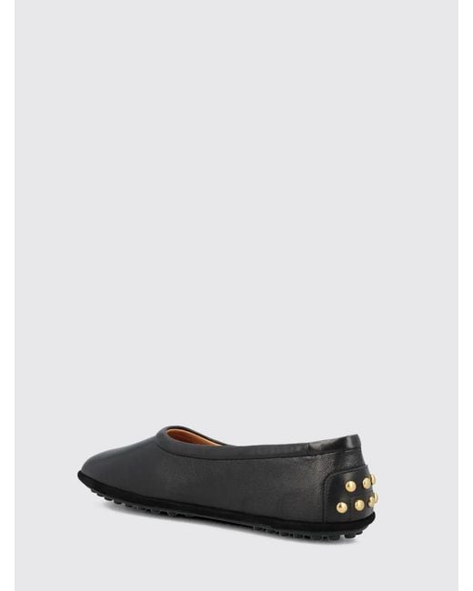 Tod's Black Leather Ballerinas