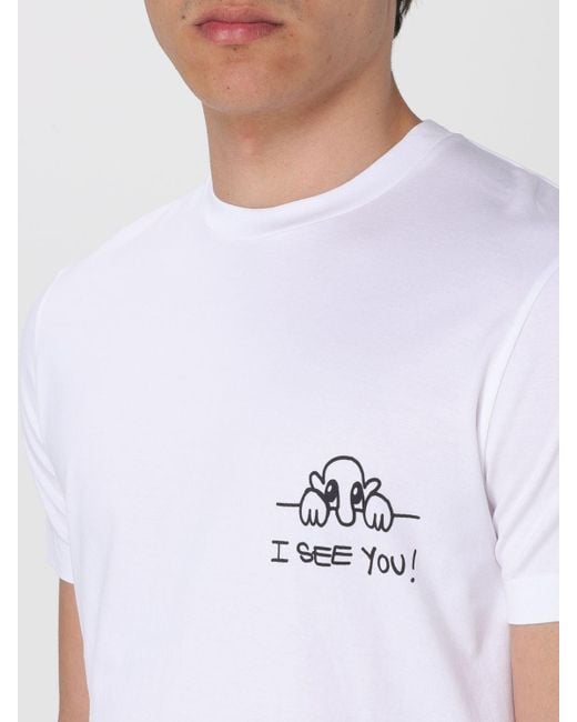 T-shirt in cotone di Neil Barrett in White da Uomo