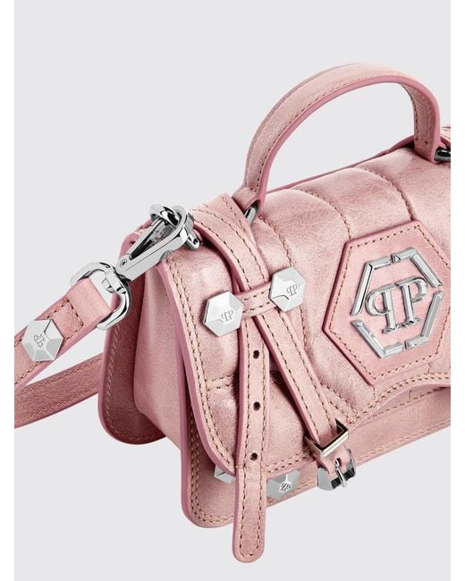 Philipp Plein Pink Ledertasche