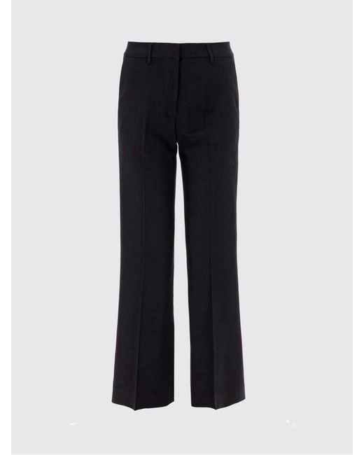 PT Torino Black Viscose Palazzo Trousers