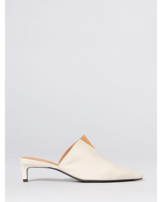Tod's White Leather Mules