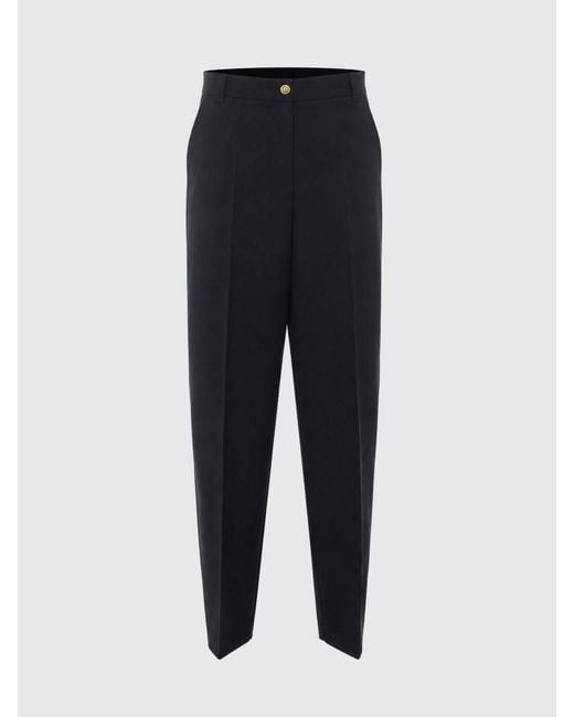 Pinko Blue Slim Fit Skinny Wool Blend Mid-Rise Trousers
