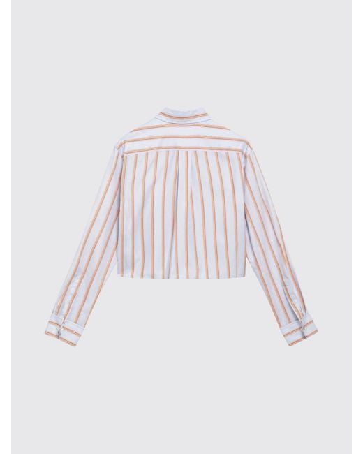 J.W. Anderson White Striped Cotton Shirt With Classic Collar