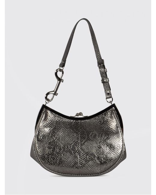 Vivienne Westwood Black Frame Purse Leather Shoulder Bag