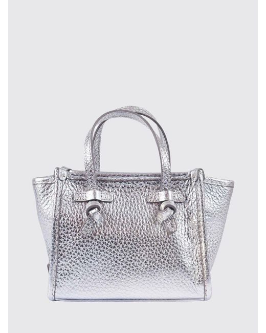 Gianni Chiarini Gray Miss Marcella Hammered Leather Bag