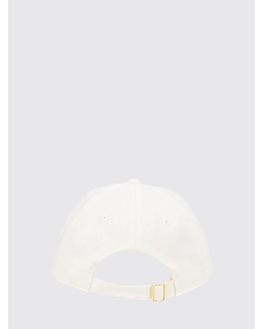 Casablanca White Embroidered Logo Cotton Baseball Cap With Adjustable Strap for men