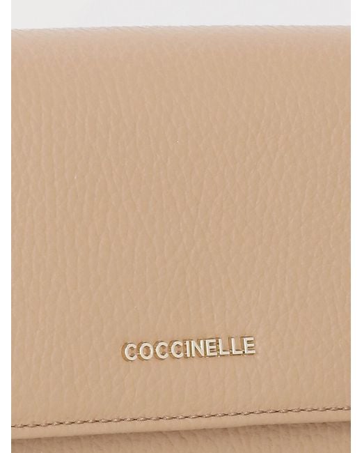 Portafoglio Metallic Soft di Coccinelle in Natural