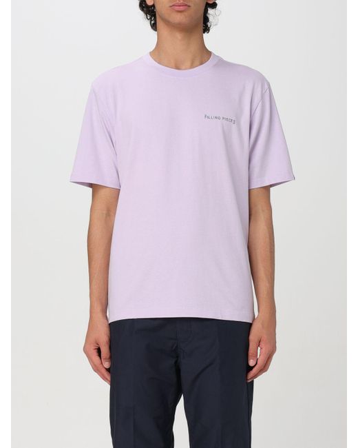 T-shirt con logo posteriore di Filling Pieces in Purple da Uomo