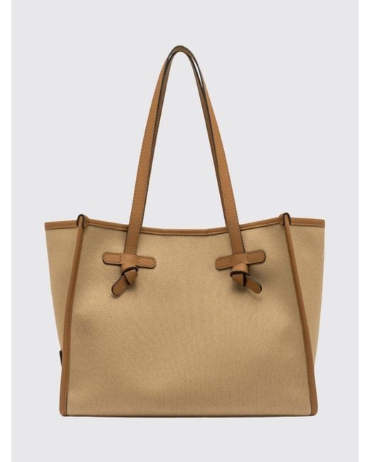 Gianni Chiarini Natural Marcella Cotton Canvas Bag