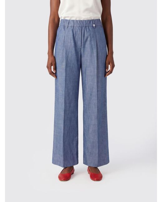 Myths Blue Cotton Palazzo Trousers