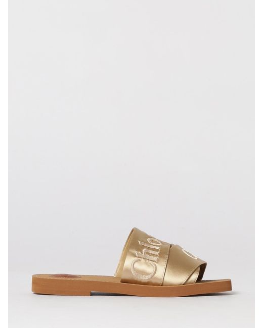 Chloé Multicolor Chlo&Eacute Woody Satin Mules With Embroidered Logo