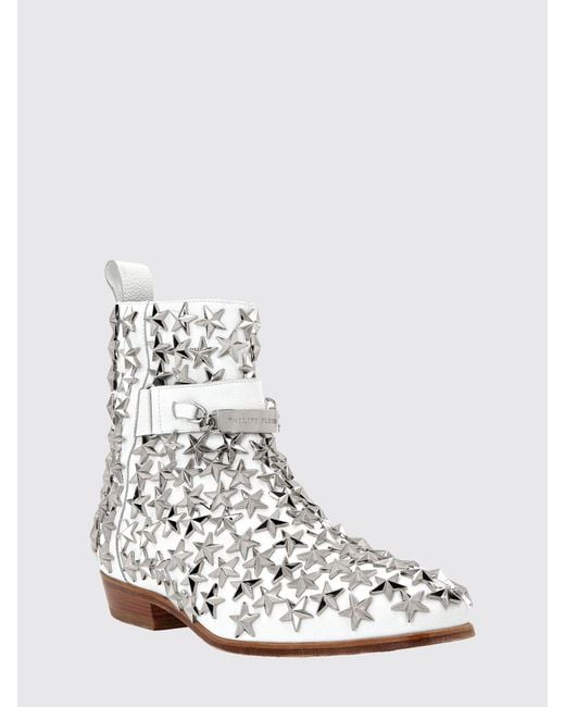 Philipp Plein White Boots for men