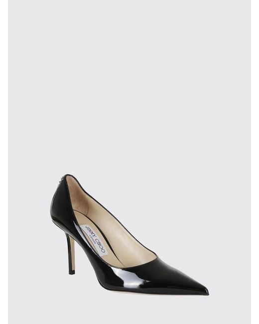 Jimmy Choo Black Love Patent Leather Pumps With High Stiletto Heel