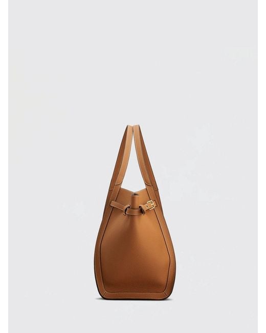 Tod's Brown Medium Grained Leather Shopping Bag