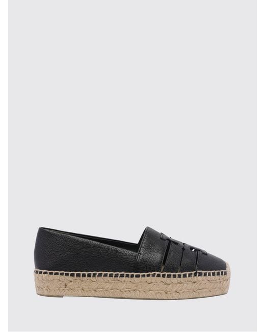Tory Burch White Ines Perforated Leather Espadrilles