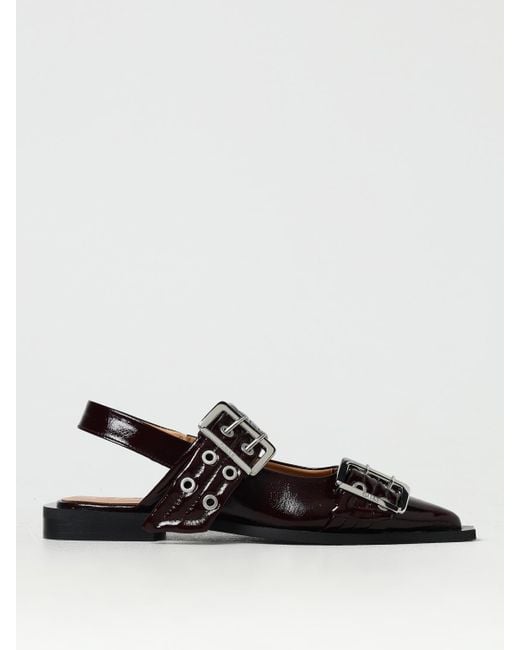 Ganni Black Ballet Flats