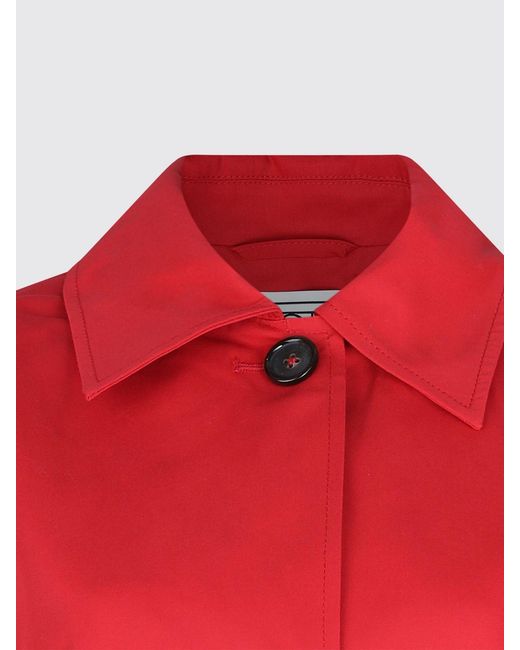 Totême Red Cotton Raincoat