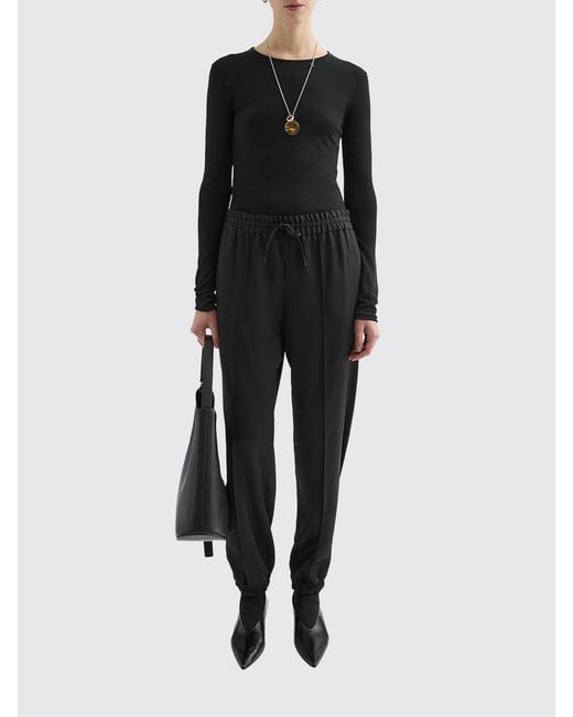 Jil Sander Black Basic Viscose Knit Top
