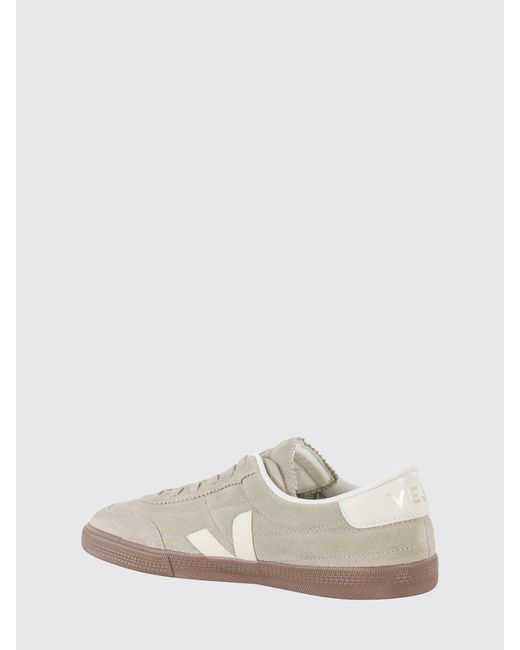 Veja White Panenka Low-Top Suede Sneakers With Contrasting Logo for men