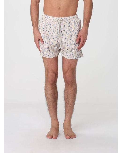 Mc2 Saint Barth White Printed Boxer Swim Trunks for men