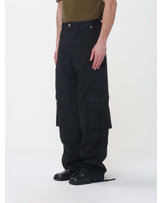 Loewe Black Cotton Cargo Trousers for men