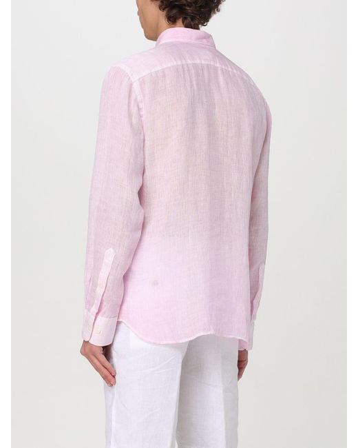 Chemise 120% Lino pour homme en coloris Pink