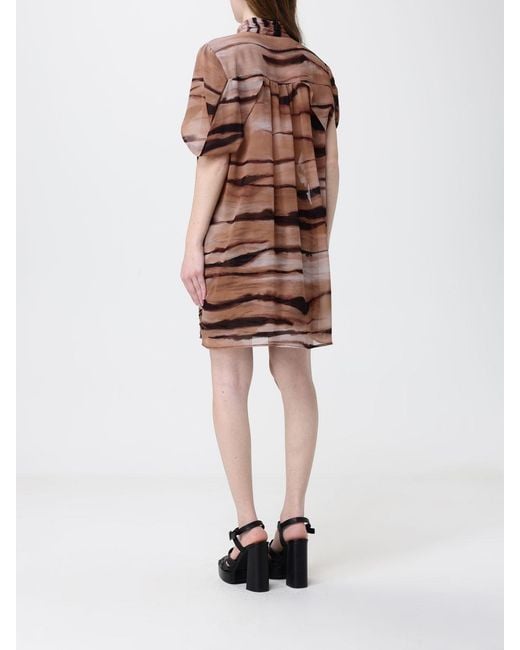 Elisabetta Franchi Natural Printed Jersey Mini Dress