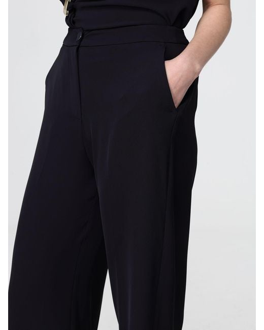 Hanita Blue Crepe Cropped Trousers