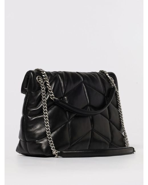 Borsa Puffer Medium di Saint Laurent in Black