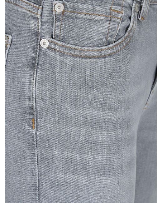 7 For All Mankind Blue High-Waisted Skinny Jeans