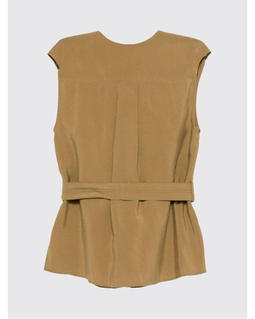 Alysi Green Lyocell Sleeveless Blouse