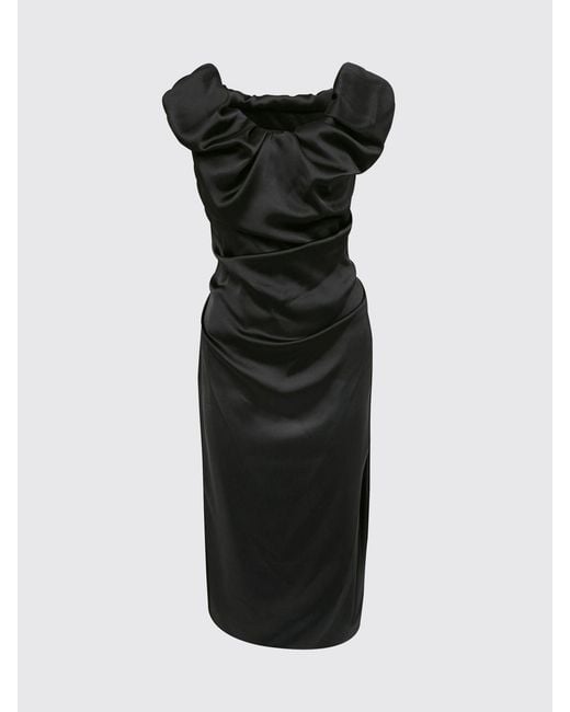 Vivienne Westwood Black Ginnie Amber Satin Dress