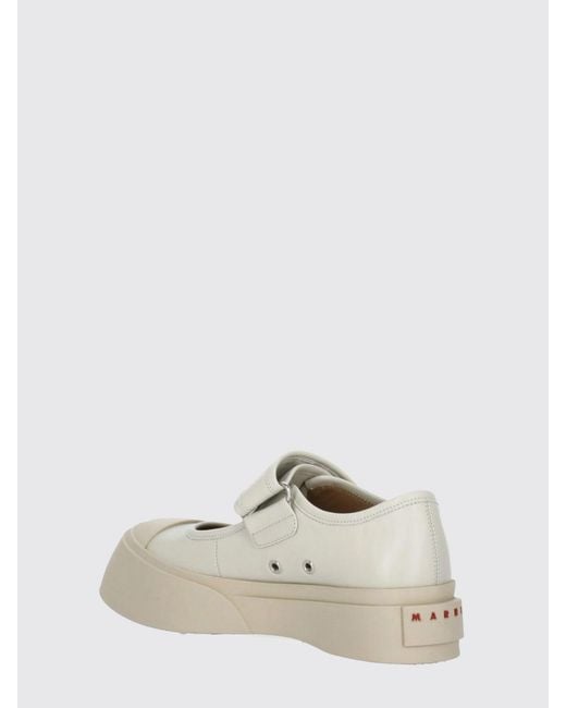 Marni Natural Pablo Leather Mary Jane Sneakers