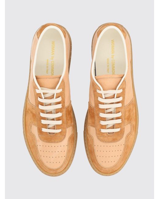 Common Projects Pink Two-Tone Nappa And Suede Low-Top Sneakers