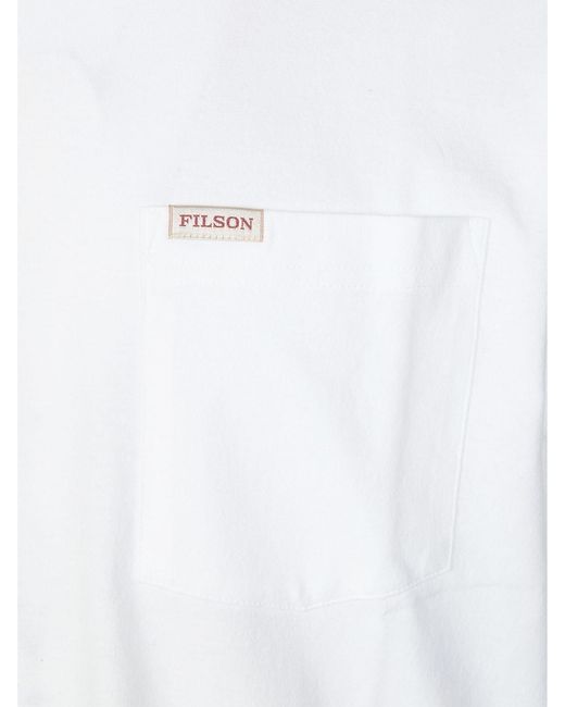 Filson White Crewneck T-Shirt for men