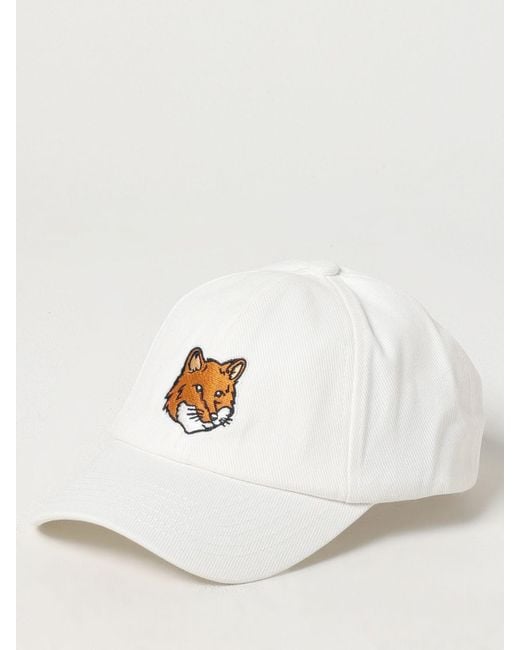 Maison Kitsuné White Maison KitsunÉ Hat for men