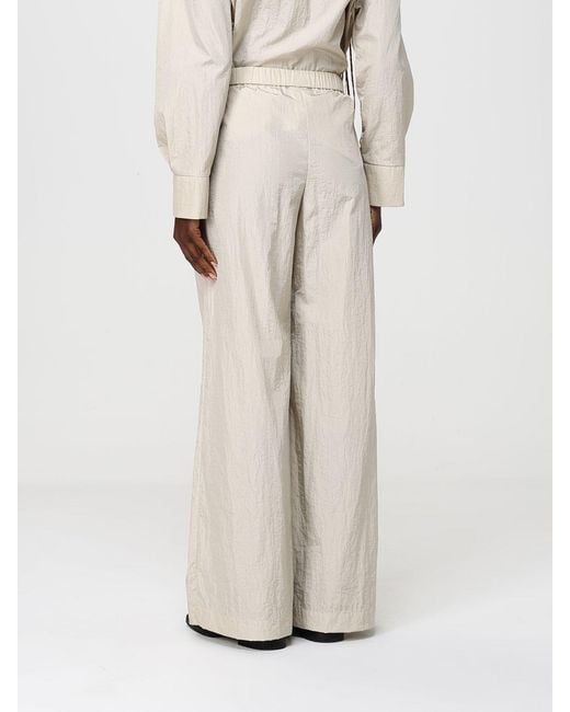 Max Mara Natural Crinkled Taffeta Trousers