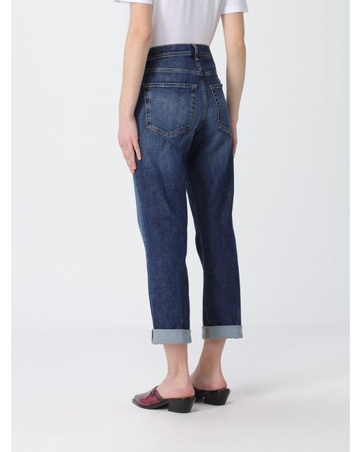 Jeans Cropped Fit De Denim Dondup de color Blue