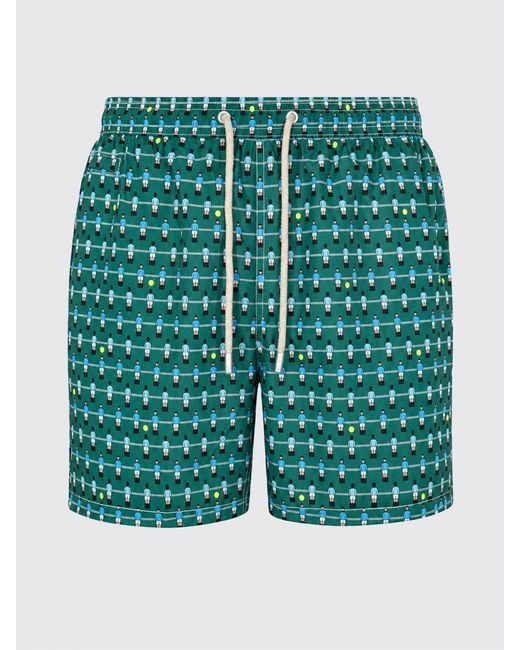 Mc2 Saint Barth Green Printed Boxer Swim Trunks for men