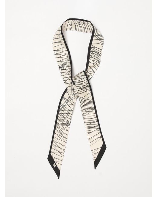 Elisabetta Franchi White Printed Silk Bandeau