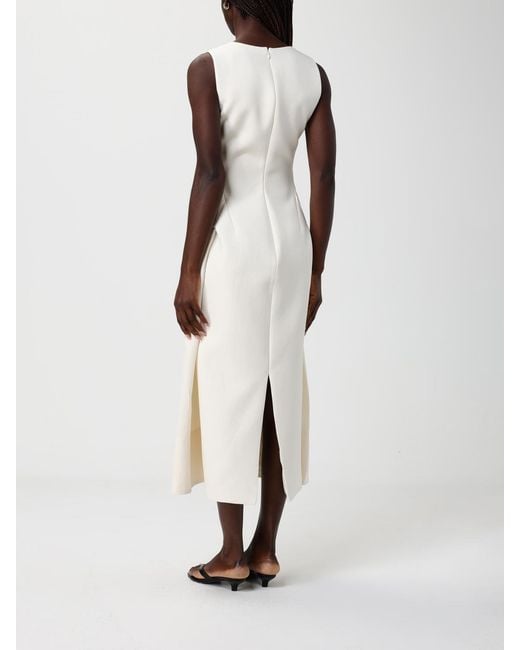 Jacquemus White Polyester Midi Dress