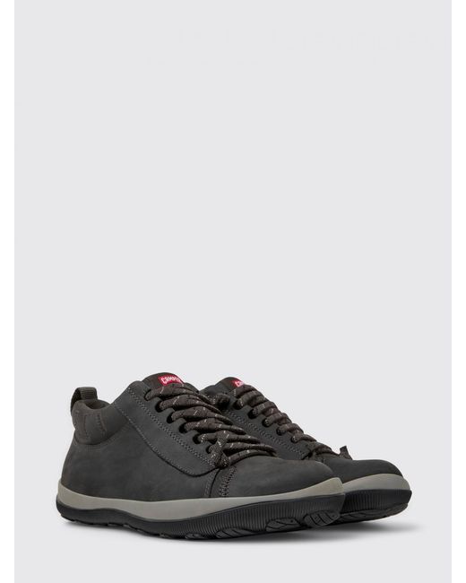 Camper Black Peu Pista Gm Nubuck Ankle Boots for men