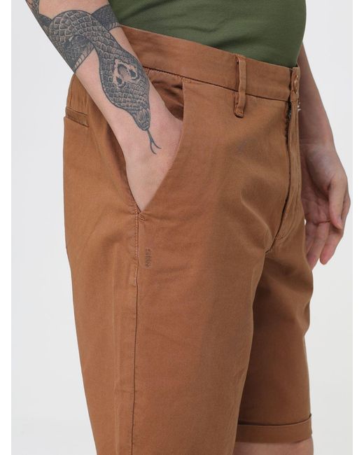Sun 68 Brown Cotton Shorts for men