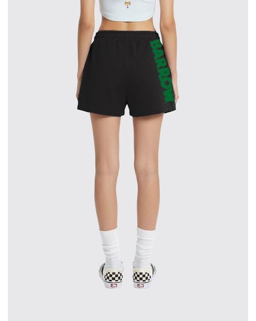 Barrow Black Cotton Sport Shorts