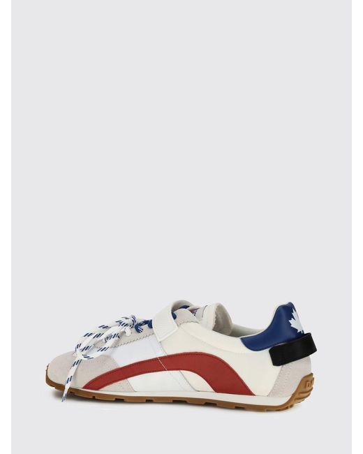 DSquared² White Dc-642 Leather And Nylon Sneakers for men