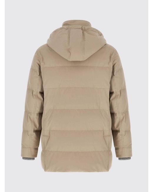 Brunello Cucinelli Natural Water-Repellent Nylon Parka With Removable Hood for men