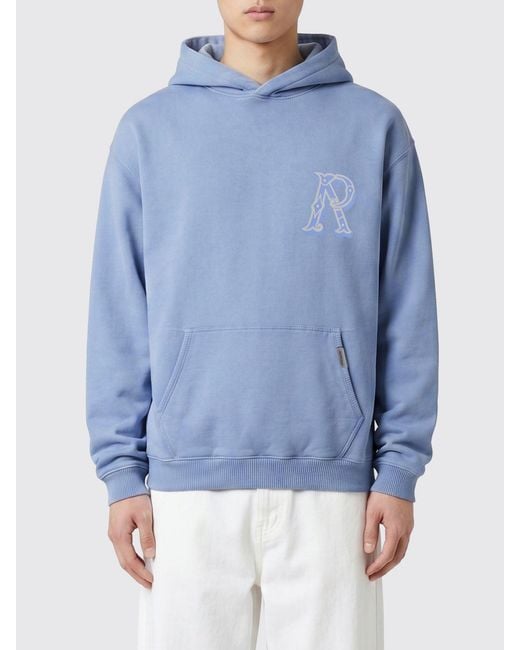 Represent Blue Cotton Hoodie for men