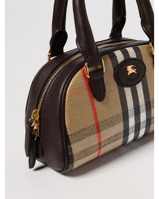 Borsa Highlands Mini Bowling di Burberry in Natural